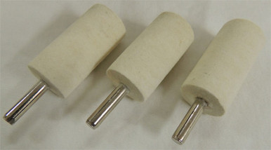 Zephyr 1" x 2" Felt Cylinder for 1/4" - 3/8" Chuck Pack of 3