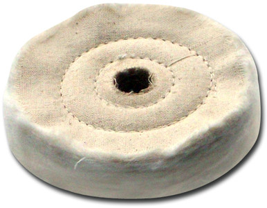 Zephyr 3 inch Cotton Muslin 40 Ply 2-Row Sewn Buffing Wheel