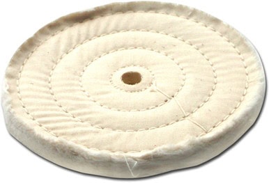Zephyr White Muslin 86/80 30 Ply 3-Row Sewn Buffing Wheel