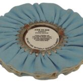 Zephyr Blue/White Show Shine Final Finish Airway Buffing Wheel - 8 inch