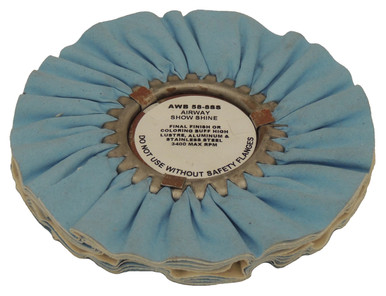 AWB58-8SS__40269__39971.1589845263.386.513 Zephyr Blue/White Show Shine Final Finish Airway Buffing Wheel - 8 inch