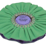 Zephyr Green/Purple Smooth Kut Secondary Cutting Airway Buffing Wheel - 10 inch