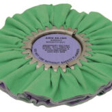 Zephyr Green/Purple Smooth Kut Secondary Cutting Airway Buffing Wheel - 8 inch