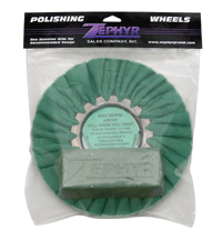Zephyr Secondary Cutting Airway Buffing Wheel with 1lb Green Chrome Rouge Bar
