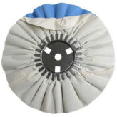 Zephyr White/Blue Finishing Airway Buffing Wheel - 8 inch