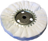 Zephyr White Domet Flannel Airway Buffing Wheel - 8 inch
