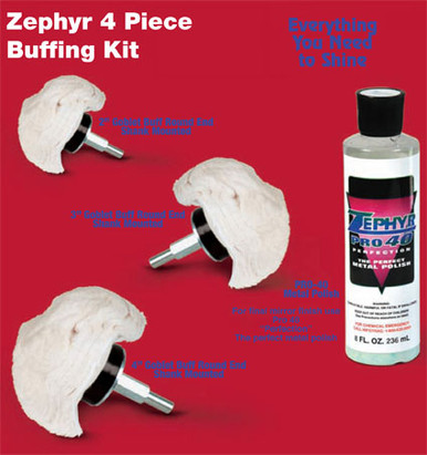 Zephyr 4 Piece Wheel Polishing Kit