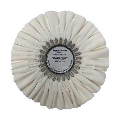 Zephyr White Showstopper Airway Buffing Wheel - 10 inch